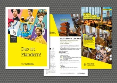 editorial-design (broschüren, handouts, grossflächen) „visit flanders“