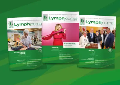 broschüren-design „lymphjournal, österreichische lymph-liga“